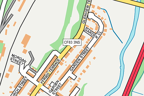 CF83 3NS map - OS OpenMap – Local (Ordnance Survey)