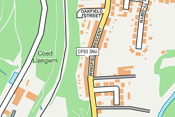 CF83 3NU map - OS OpenMap – Local (Ordnance Survey)