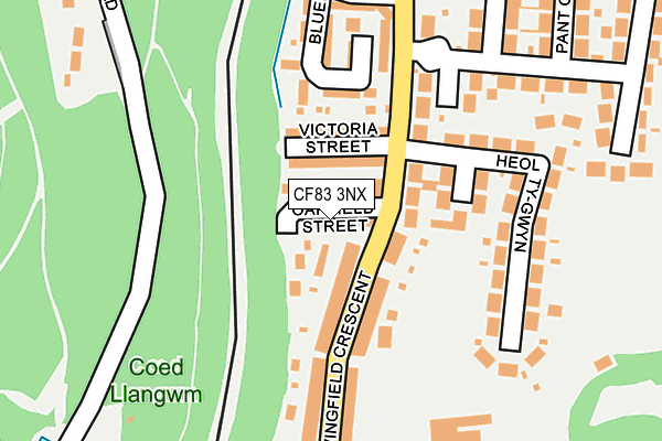 CF83 3NX map - OS OpenMap – Local (Ordnance Survey)