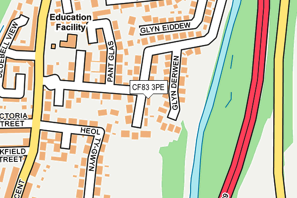 CF83 3PE map - OS OpenMap – Local (Ordnance Survey)