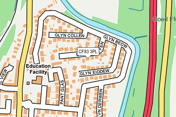 CF83 3PL map - OS OpenMap – Local (Ordnance Survey)