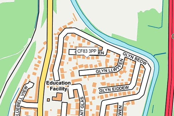 CF83 3PP map - OS OpenMap – Local (Ordnance Survey)