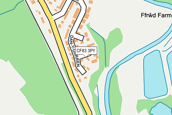 CF83 3PY map - OS OpenMap – Local (Ordnance Survey)