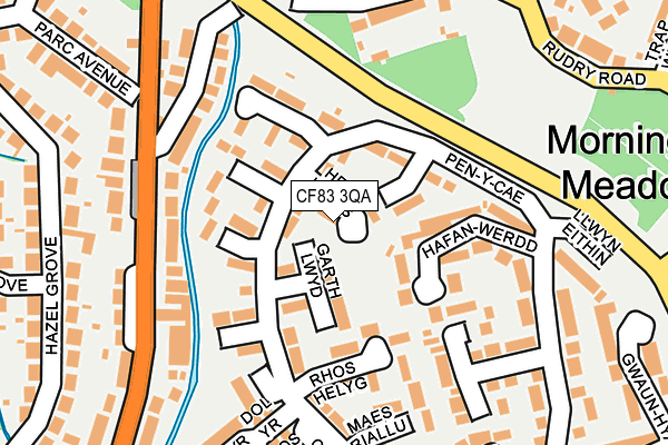 CF83 3QA map - OS OpenMap – Local (Ordnance Survey)