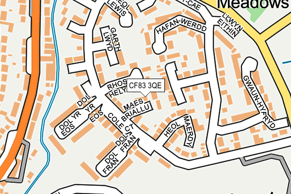 CF83 3QE map - OS OpenMap – Local (Ordnance Survey)