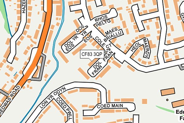 CF83 3QP map - OS OpenMap – Local (Ordnance Survey)