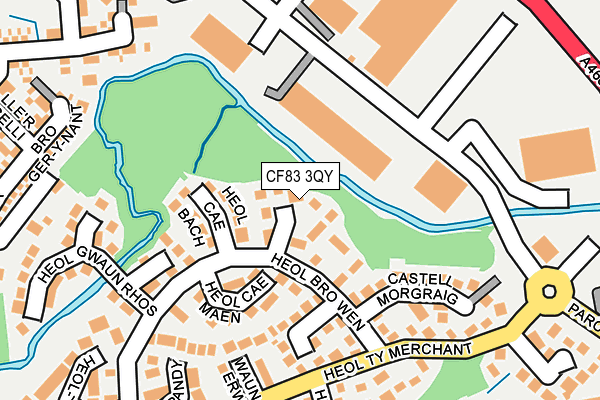 CF83 3QY map - OS OpenMap – Local (Ordnance Survey)