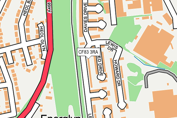 CF83 3RA map - OS OpenMap – Local (Ordnance Survey)