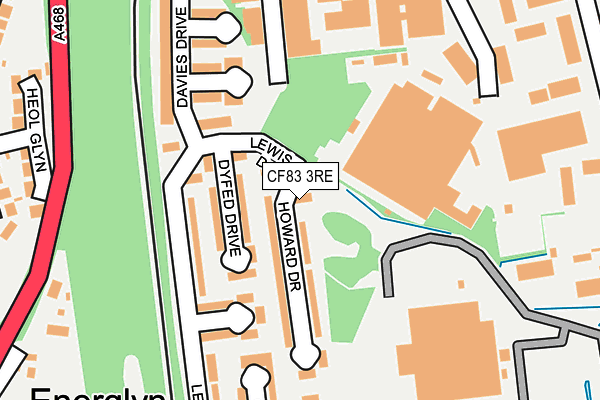 CF83 3RE map - OS OpenMap – Local (Ordnance Survey)