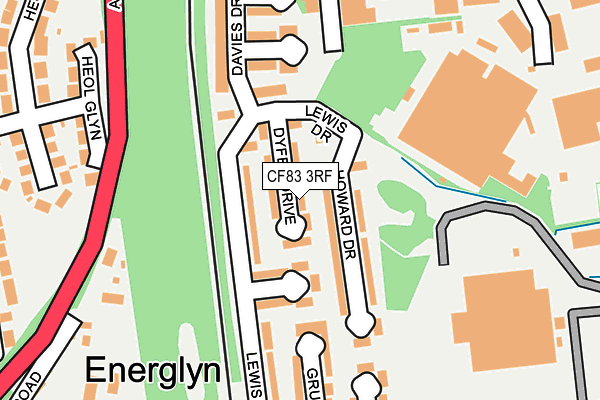 CF83 3RF map - OS OpenMap – Local (Ordnance Survey)