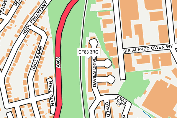 CF83 3RG map - OS OpenMap – Local (Ordnance Survey)