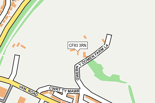 CF83 3RN map - OS OpenMap – Local (Ordnance Survey)