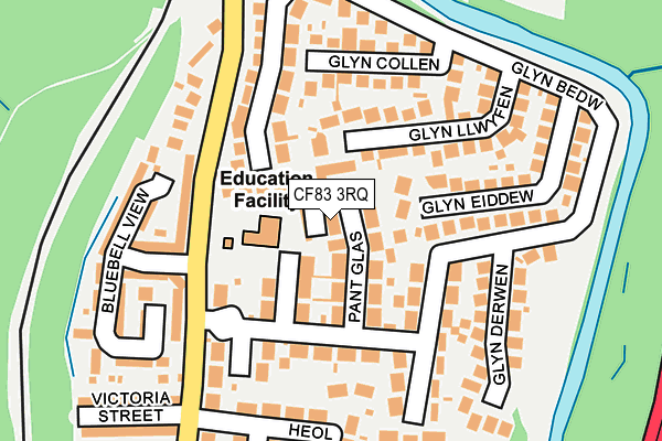 CF83 3RQ map - OS OpenMap – Local (Ordnance Survey)