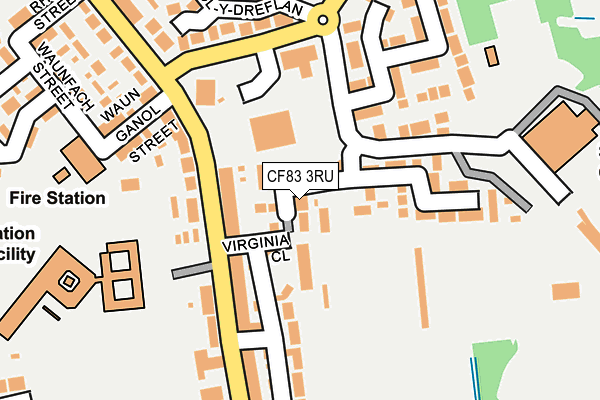 CF83 3RU map - OS OpenMap – Local (Ordnance Survey)