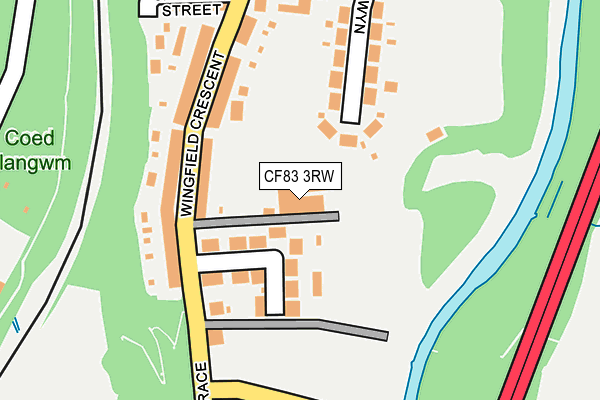 CF83 3RW map - OS OpenMap – Local (Ordnance Survey)