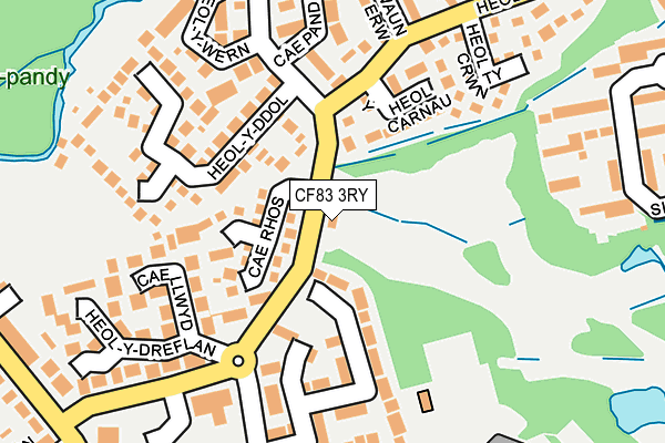 CF83 3RY map - OS OpenMap – Local (Ordnance Survey)