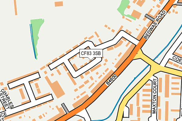 CF83 3SB map - OS OpenMap – Local (Ordnance Survey)