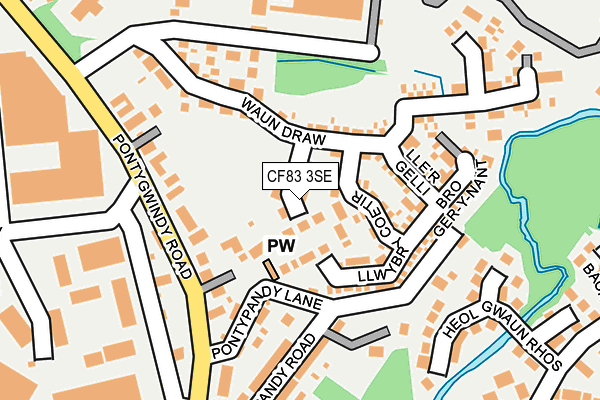 CF83 3SE map - OS OpenMap – Local (Ordnance Survey)