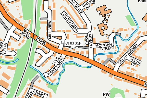 CF83 3SP map - OS OpenMap – Local (Ordnance Survey)