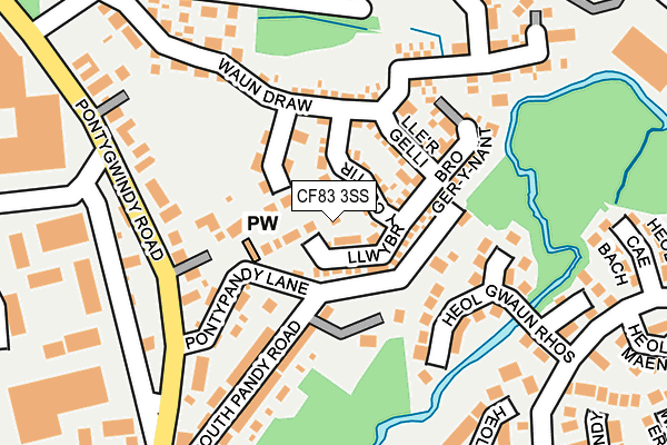 CF83 3SS map - OS OpenMap – Local (Ordnance Survey)