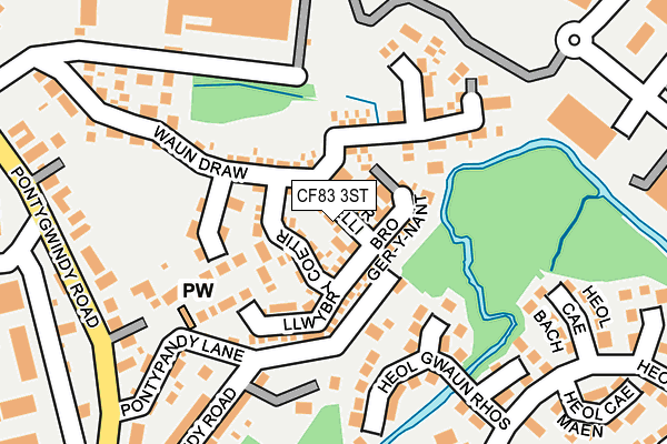 CF83 3ST map - OS OpenMap – Local (Ordnance Survey)