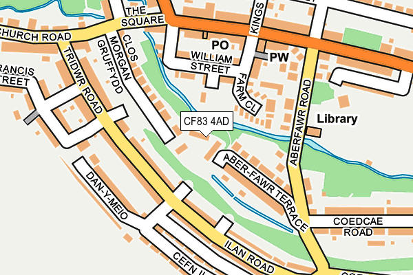 CF83 4AD map - OS OpenMap – Local (Ordnance Survey)