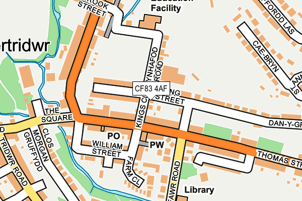 CF83 4AF map - OS OpenMap – Local (Ordnance Survey)