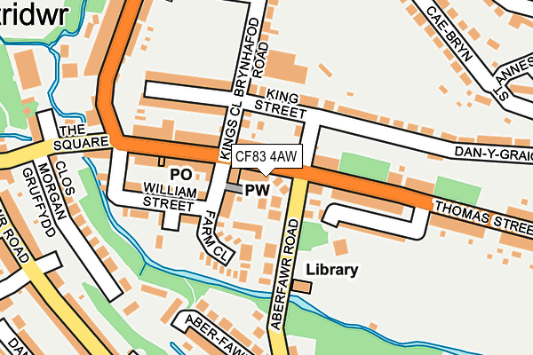 CF83 4AW map - OS OpenMap – Local (Ordnance Survey)