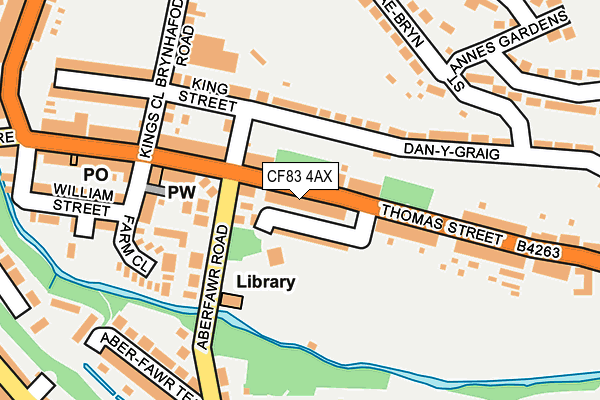 CF83 4AX map - OS OpenMap – Local (Ordnance Survey)