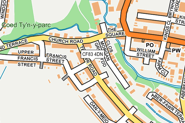 CF83 4DN map - OS OpenMap – Local (Ordnance Survey)