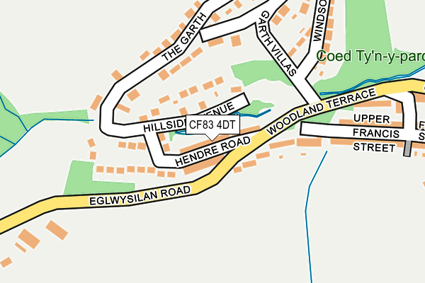 CF83 4DT map - OS OpenMap – Local (Ordnance Survey)