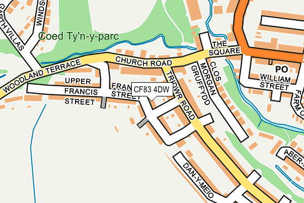 CF83 4DW map - OS OpenMap – Local (Ordnance Survey)