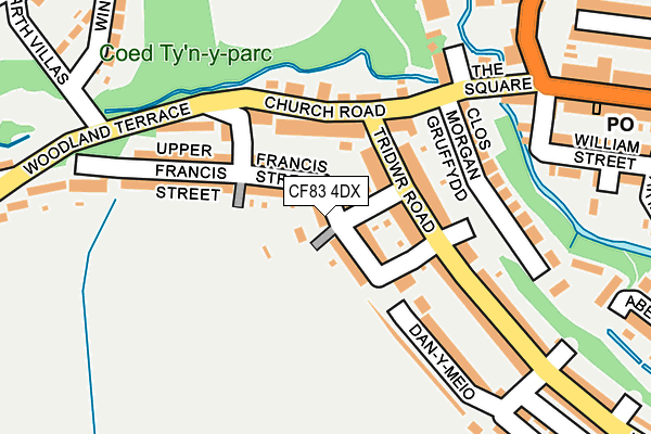 CF83 4DX map - OS OpenMap – Local (Ordnance Survey)