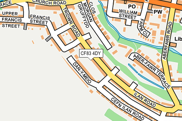 CF83 4DY map - OS OpenMap – Local (Ordnance Survey)