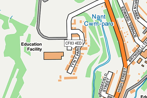 CF83 4ED map - OS OpenMap – Local (Ordnance Survey)