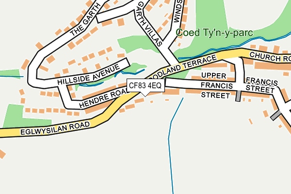 CF83 4EQ map - OS OpenMap – Local (Ordnance Survey)