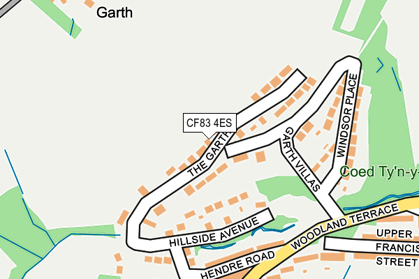 CF83 4ES map - OS OpenMap – Local (Ordnance Survey)