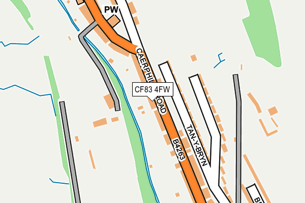 CF83 4FW map - OS OpenMap – Local (Ordnance Survey)