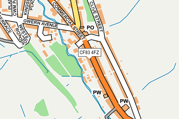 CF83 4FZ map - OS OpenMap – Local (Ordnance Survey)