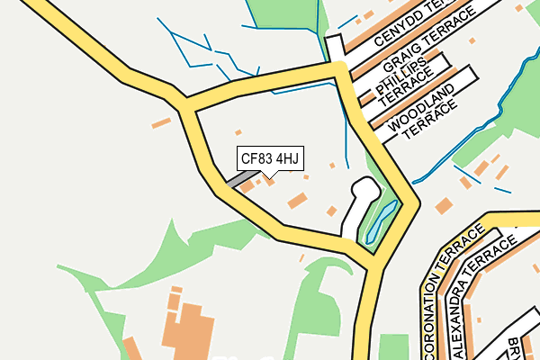 CF83 4HJ map - OS OpenMap – Local (Ordnance Survey)