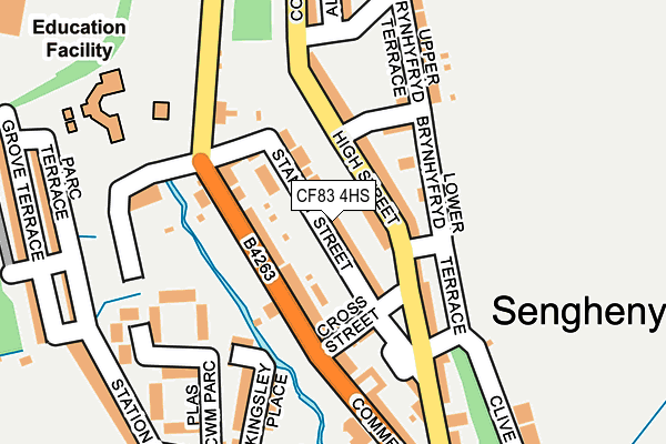 CF83 4HS map - OS OpenMap – Local (Ordnance Survey)