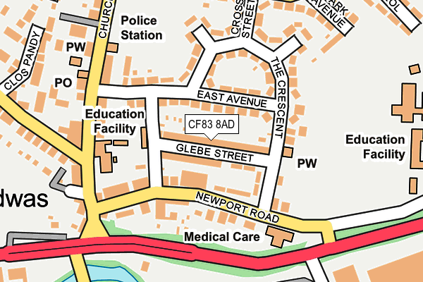 CF83 8AD map - OS OpenMap – Local (Ordnance Survey)