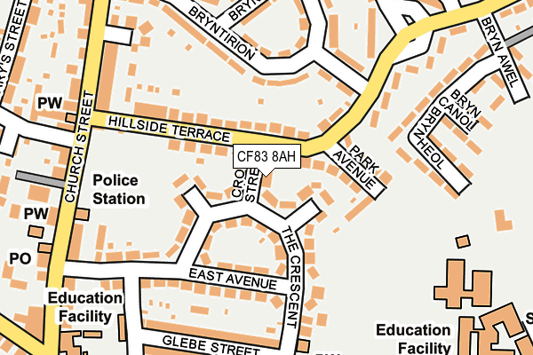 CF83 8AH map - OS OpenMap – Local (Ordnance Survey)