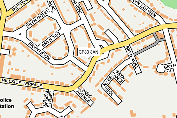 CF83 8AN map - OS OpenMap – Local (Ordnance Survey)