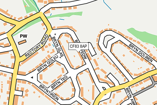 CF83 8AP map - OS OpenMap – Local (Ordnance Survey)