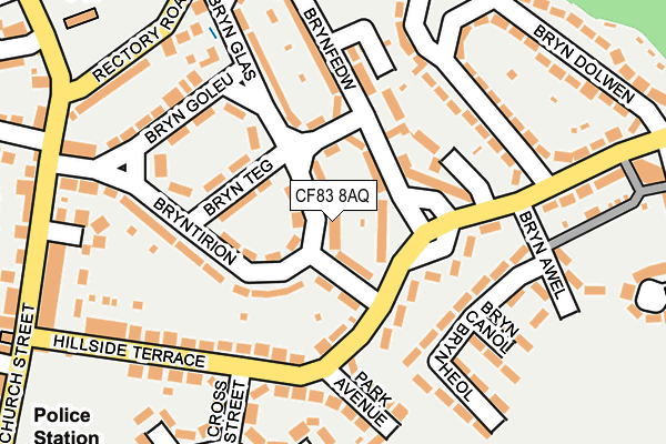 CF83 8AQ map - OS OpenMap – Local (Ordnance Survey)