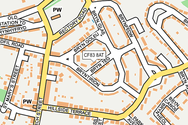 CF83 8AT map - OS OpenMap – Local (Ordnance Survey)