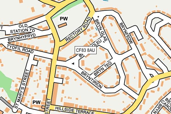 CF83 8AU map - OS OpenMap – Local (Ordnance Survey)