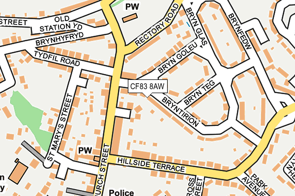 CF83 8AW map - OS OpenMap – Local (Ordnance Survey)