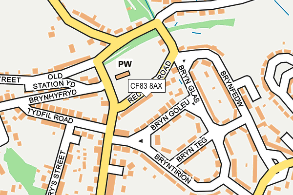 CF83 8AX map - OS OpenMap – Local (Ordnance Survey)